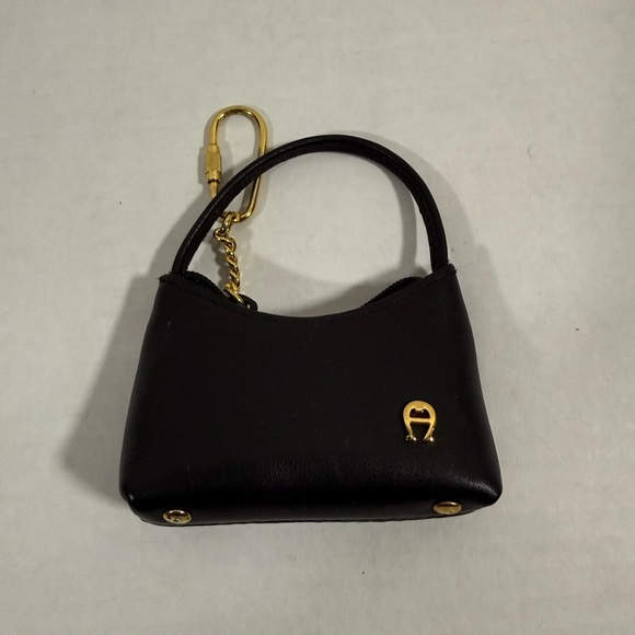 Vintage 80s 90s ETIENNE AIGNER Handbag Keychain Bag Charm - Fob Keychain Bag - Picture 1 of 11